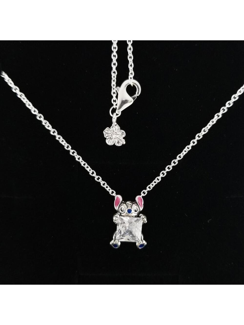 New! Disney x Pandora Lilo & Stitch Collier Silver Necklace s925 ALE